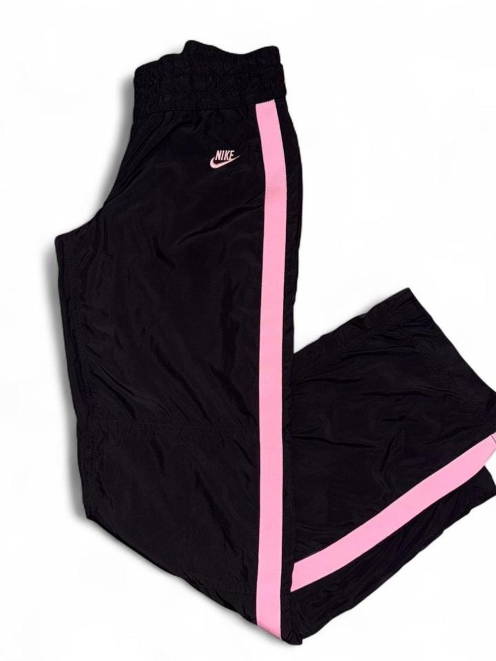 Nike Black Sweatpants with Pink Side Stripe